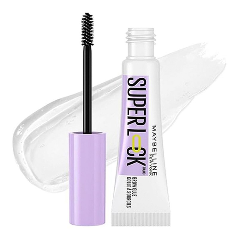Maybelline Gel de cejas transparente SuperLock,7ml, Cejas laminadas por 24H