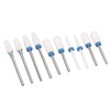 10 Piece Ceramic Nail Cutter Bit Set Manicure Drill Bits