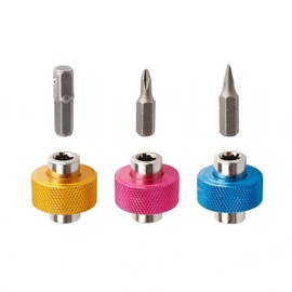 Bestgle 3 Piece Mini Finger Ratchet Set, Reversible Thumbwheel Palm Ratchet, 1/4” Drive Magnetic Finger Socket Drivers for Tight Spaces