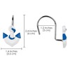 Nautical Shower Curtain Hooks Rust Proof, Nautical Theme Bathroom Decorative
