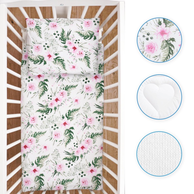 5 Piece Baby Bedding Duvet Pillow with Covers & Jersey