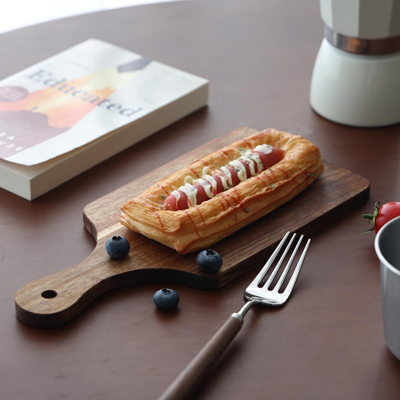 6PC Wood Cutting Board Thicken Chopping Platter Personal Charcuterie Boards