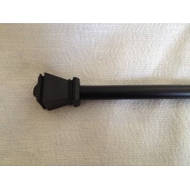 Kenney MFG KN366/5 Amel Cafe Curtain Rod, 28"-48", Black