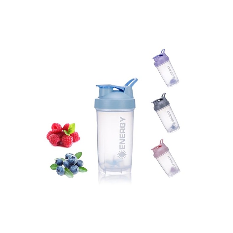 chenqi Protein Shaker Cup with Mixer Ball Gym Shaker Bottle