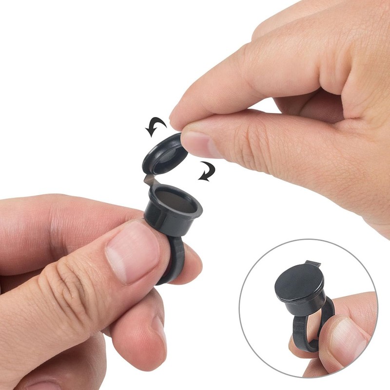 100 vasos desechables con anillo para tinta de tatuaje con