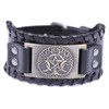 TEAMER - Silver Alloy Leather Bracelet Cuff Unisex Modern, Unit