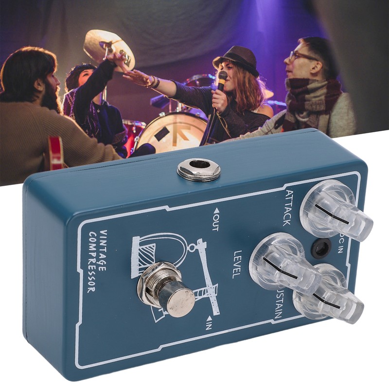 Compressor Effect Monoblock Guitar Compression Effector Pedal with True Bypass