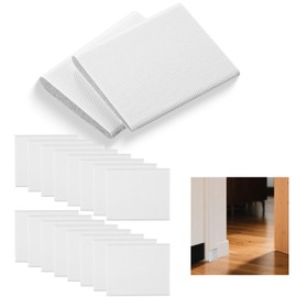 16Pcs Door Corner Seals, Self-Adhesive Door Frame Seal Wedge Draft Stopper, Door Corner Seals Exterior for Isolation of Sound and Weather Stripping (White)