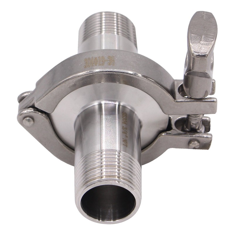 DERNORD 2 Pcs Sanitary Male Threaded Ferrule Pipe Fittings +