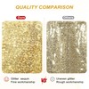 PartyDelight 6ft Gold Sequin Table Skirt for Round/Rectangle/Square Table for