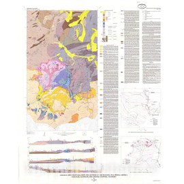 Historic Pictoric Map : Geologic and Structural maps and Sections of The Marshall Pass Mining District, Saguache, Gunnison, and Chaffee Counties, Colorado, 1983 Cartography Wall Art : 24in x 30in