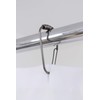 Splash Home Oblo Decorative Shower Curtain Hooks, Roller & Rust-Resistant