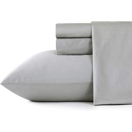 Shunjie.Home Bed Sheets Set 4 Pieces, 600 TC 100% Egyptian Cotton Bed Sheets, Breathable, Soft & Silky Sateen Weave Fits Mattress 8" Up to 16" Deep Pocket (Gray, Twin XL)