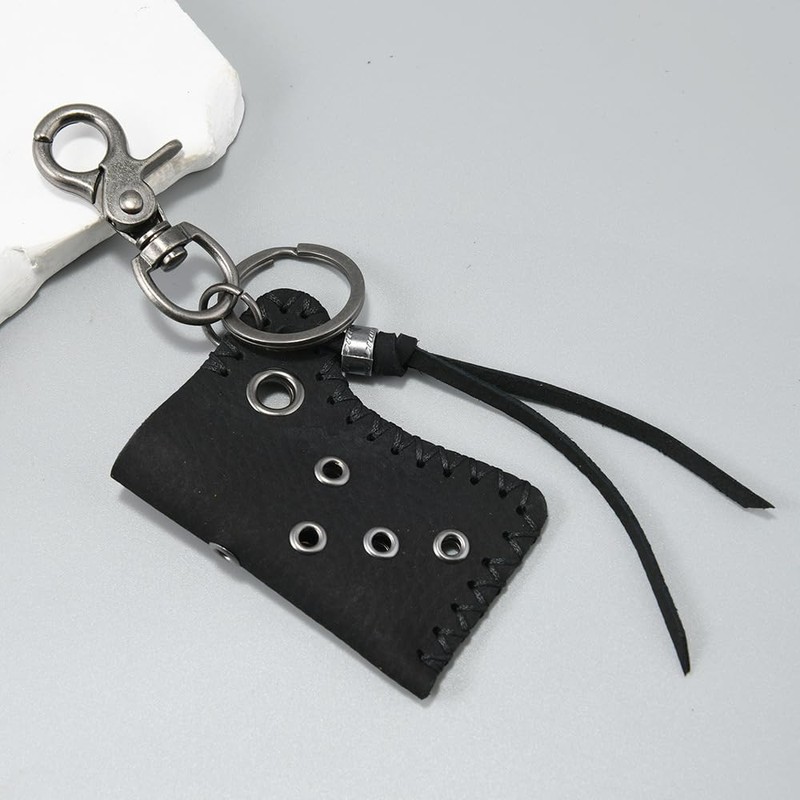 Rockyu Keychain, Men's, Genuine Leather, Stylish, For Outdoors, Convenient, With