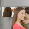 HIEEY 3 Way Mirror for Hair Cutting with LED,360 Trifold