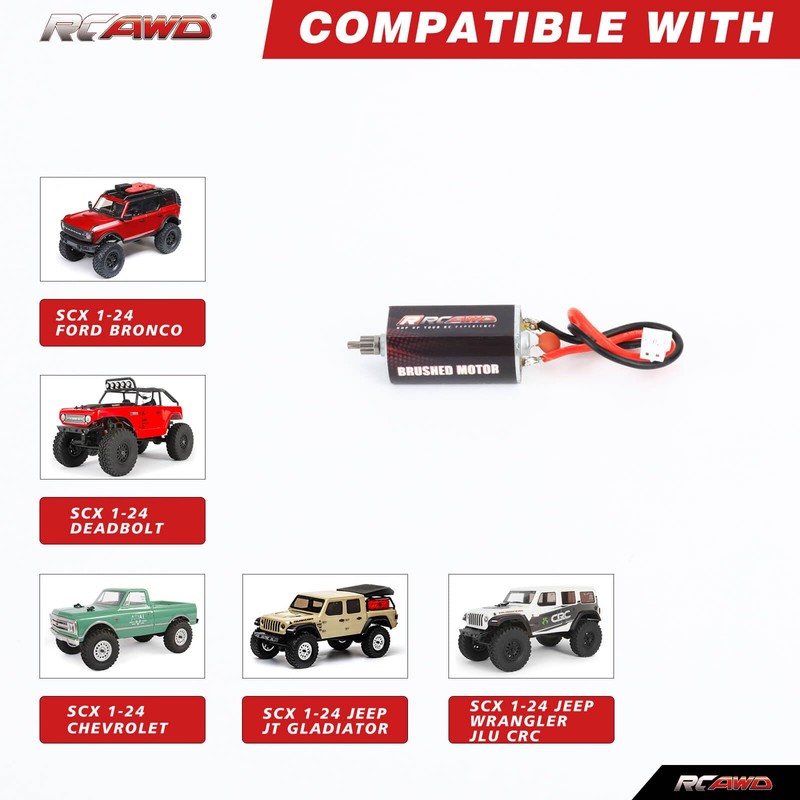 RCAWD SCX24 Motor 050 55t High Torque Brushed for Axial