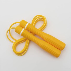 Skipping Speed Jump Rope for Kids - Light Weight, Adjustable, Tangle Free, Long Jumping ropes for Cardio, Boxing, CrossFit for Boys and Girls Ages 6~10 (Kids Pop Yellow)