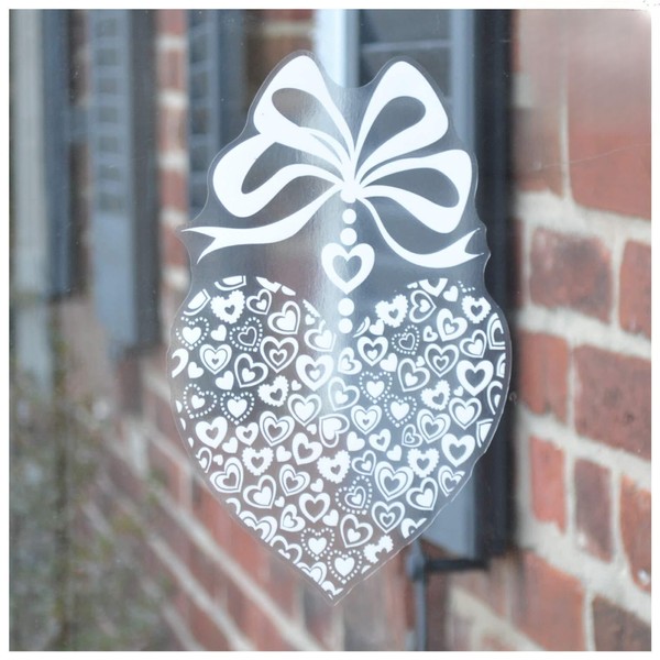 Valentines Day Decorations - 10 Hanging Valentine Hearts with Bows