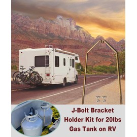 ONYUOKU 20 lb Propane Tank Holder Bracket Kit for RV Camper Trailer Fits Coleman Fleetwood Pop Up