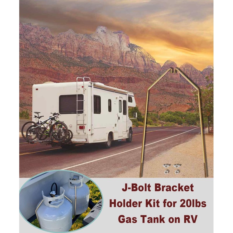 ONYUOKU 20 lb Propane Tank Holder Bracket Kit for RV