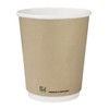 Fiesta Compostable Hot Cup Double Wall Kraft, 8 oz, Sleeve