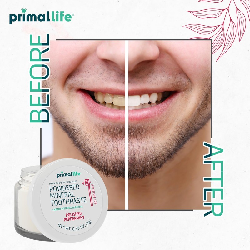 Primal Life Organics - Dirty Mouth Toothpowder, Tooth Cleaning Powder,