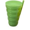 (Set of 4) Plastic Straw Cups with Built-In Straws –