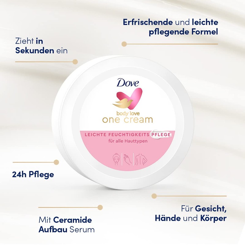 Dove Body Love One Cream Light Moisturiser Body Cream for