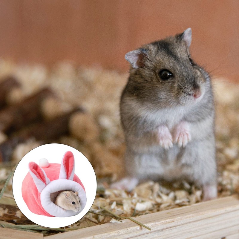 Lotsdonxia Cozy Winter Hamster Nest, Miniature Soft & Warm Pet
