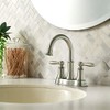 Pfister Courant Bathroom Sink Faucet, 4-Inch Centerset, 2-Handle, 3-Hole, Brushed