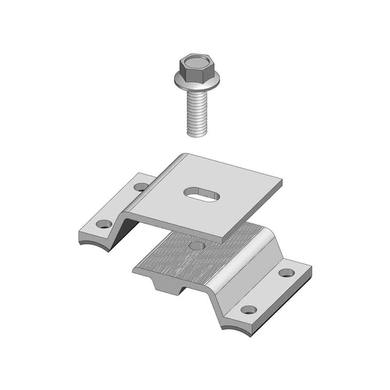 MageBracket CL Corrugated Metal Roof Mounting Racking Rib Bracket Clamp