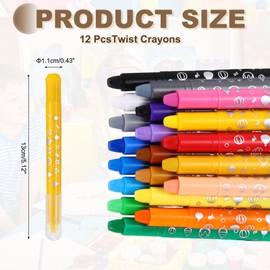 sourcing map Twist Crayons, Twist Crayons Gel Watercolor Set Washable Silky Smooth for Arts Drawing DIY Craft Project Coloring Supplies Gift(Yellow, Pack of 11)