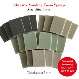 Pack of 10 800-1000 Grits Sanding Sponge Sanding Blocks with Wet and Dry Fine Double Sided Sanding Pads