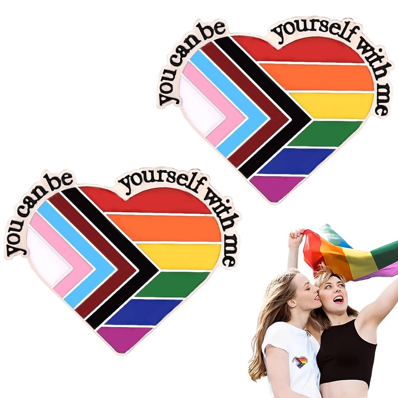 TISCH Pack of 2 Pride Pin Gay Pride Inspirational Quotes