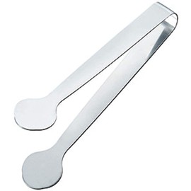 Nagao Tsubamesanjo Flat Condiment Tongs, 3.9 inches (10 cm), Stainless Steel, Made in Japan