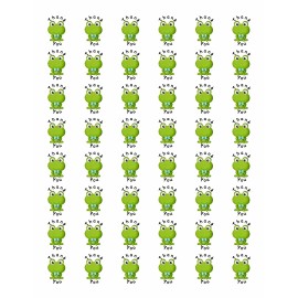 handmade 48 THANK YOU FROG ENVELOPE SEALS LABELS STICKERS 1.2" ROUND !
