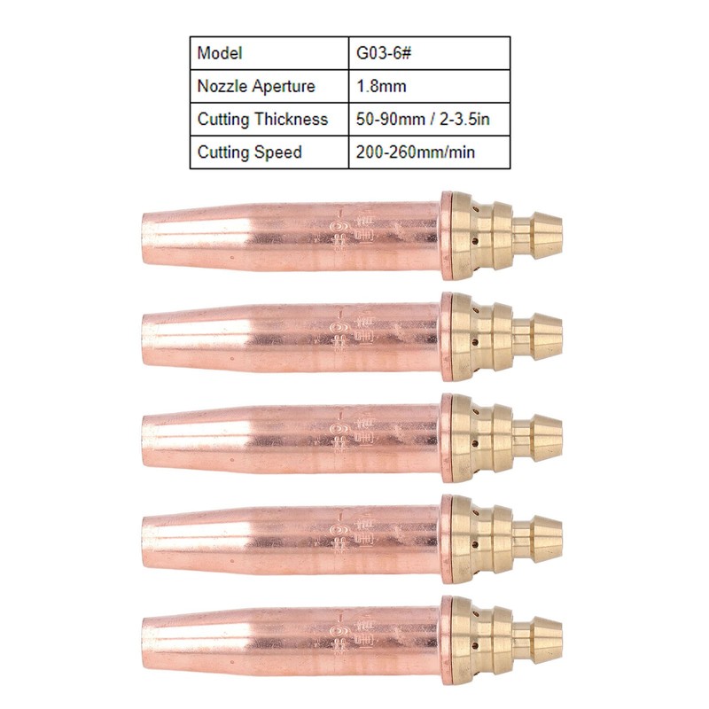 5PCS Cutting Tips Split Isobaric Propane Gas Welding Nozzles Machine