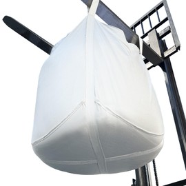 S-Helper FIBC Bulk Bag - 4400 lbs Capacity, 35x35x43 inches, Polypropylene (PP), Open Top, White, Rectangular, Reusable, 1-Pack