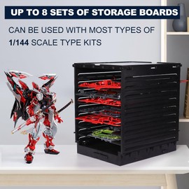 Gundam HG Model Shelf, Plastic Parts Shelf, Zoids Board Organizer, Suitable for 1/144 model boards, Tool Storage Container, PMKJ010