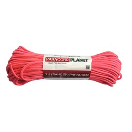 Paracord Planet Solid Color 550lb Paracord – 7 Strand Type III Nylon Cord for Indoor and Outdoor Tasks – Salmon (100 ft)