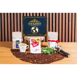 Coffee Gift Set of 4 Berlin Coffee Roasters, Around The World, 4 Single Origin Coffees from 4 Continents, Birthday Gift Idea for Men and Women, Birthday Gift Idea