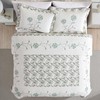 Beatrice Home Fashions Carnation Floral Embroidered Quilted Bedspread, Lightweight, All-Seasons,