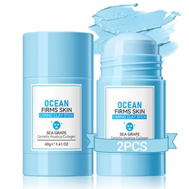 Erinde 2PCS Ocean Clay Mask Stick, Deep Cleanse Mask With Centella Asiatica Extract, Cleansing Clay Mud Mask for Deep Clean Pore Improve Skin Acne Facial Mask, Gentle Exfoliation, Oil Control