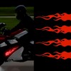 Fokmuaex 4pcs Reflective Flame Stickers, Universal Simulation Flame Decorative Stickers