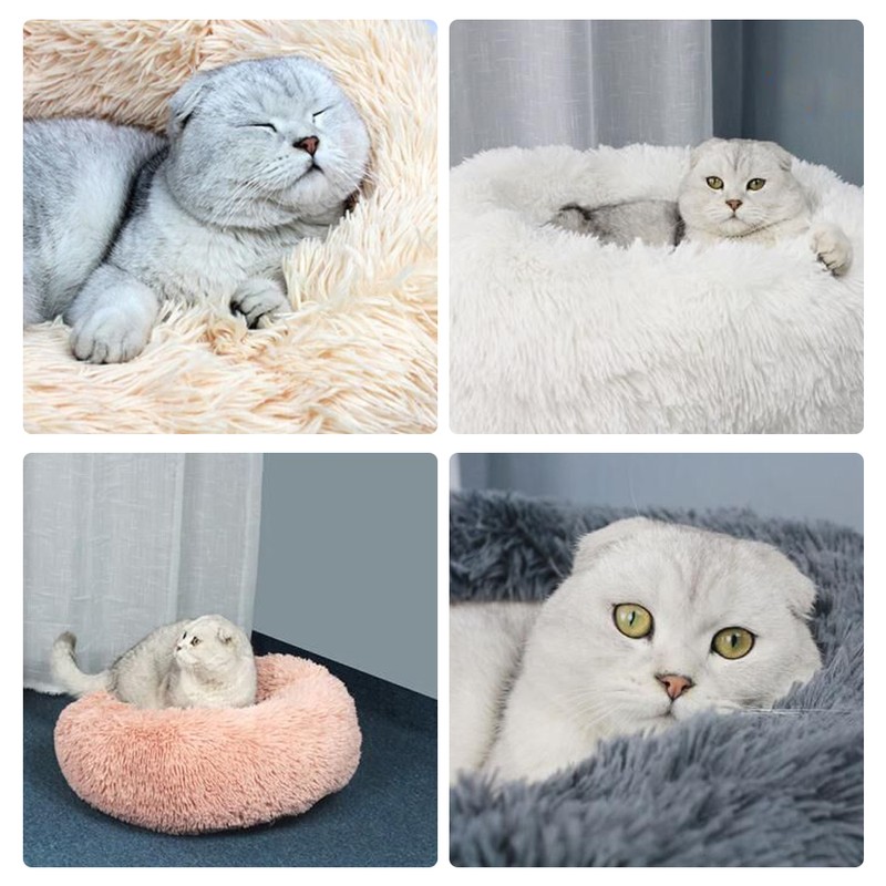 Soft Plush Round Pet Bed Cat Soft Bed Cat Bed