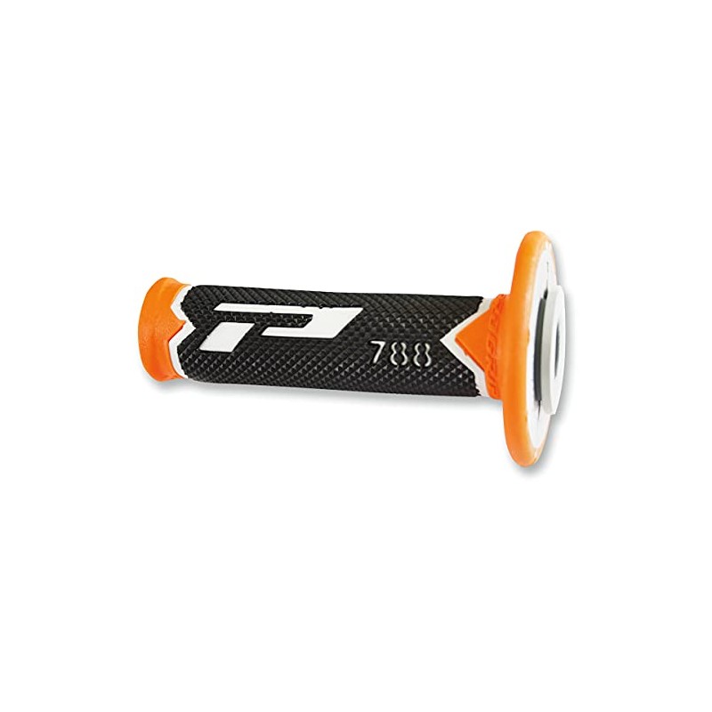Progrip 788 Pa078800WFXN Progrip Motocross Handlebar Grips-White/Fluorescent Pink/Black