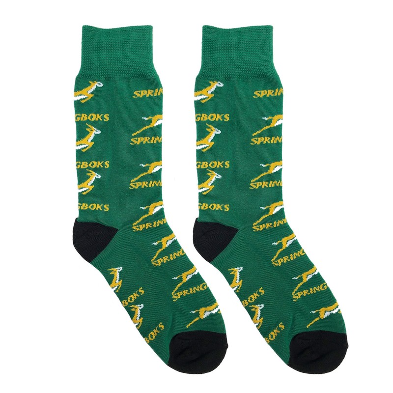 Beyond Happy 2 Pairs South Africa Rugby Springboks Supporters' Socks