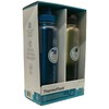 ThermoFlask Stainless Steel Water Bottle, 40 oz, 2-Pack (Silver/Blue Brushed)