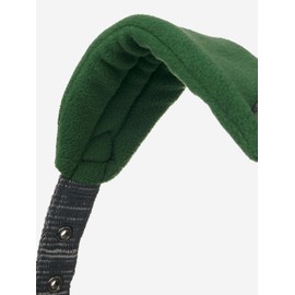 LeMieux Vogue Fleece Headcollar with Lead Rope in Hunter Green - Extra Padding, Adjustable at Curb and Poll Strap - Cob