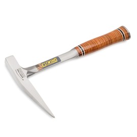 ESTWING Rock Pick - 13 oz Geological Hammer with Smooth Face & Genuine Leather Grip - E13P
